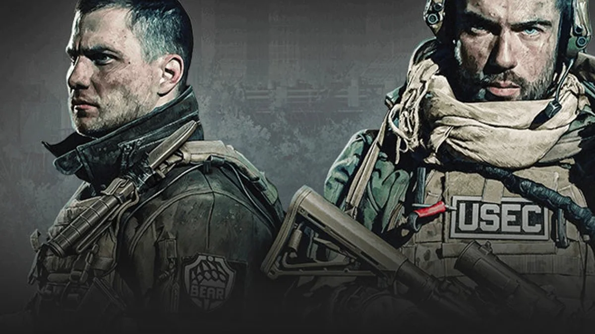 Escape from Tarkov gameplay screenshot from IGN showing combat and map pressure