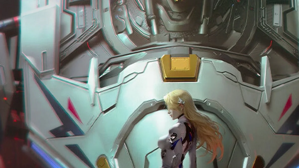 Mecha BREAK gameplay screenshot from IGN showing combat and map pressure