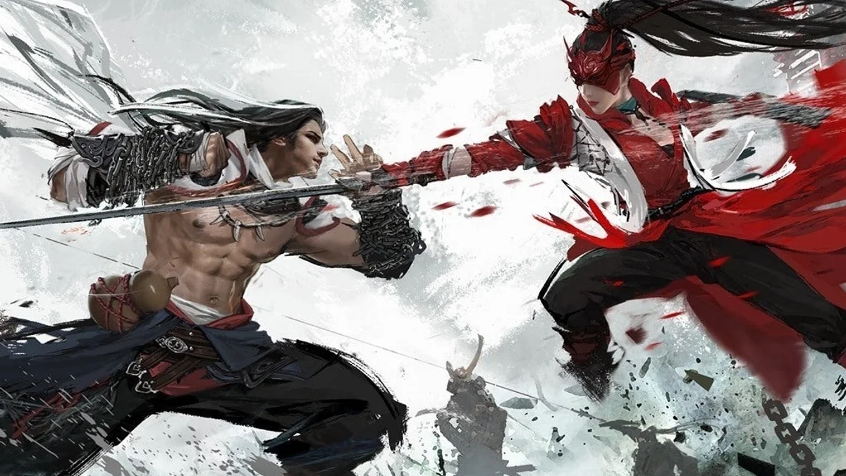 Naraka Bladepoint gameplay screenshot from IGN showing combat and map pressure