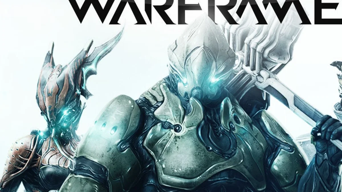 Warframe gameplay screenshot from IGN showing combat and map pressure